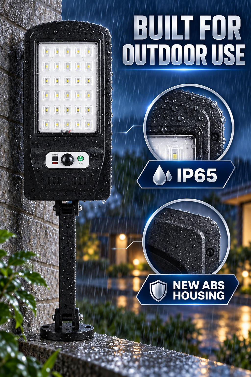Solar Powered Rechargeable Motion Sensor Waterproof LED Work Light 10W 1500mAh For W755 7 Remote photo 4