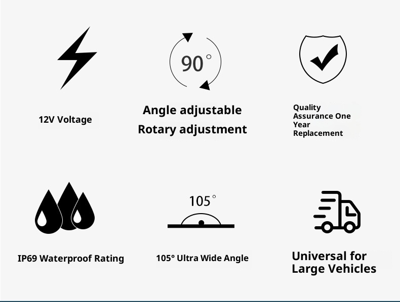 AHD 1080P 720P Reverse Camera, HD Night Vision, 12V, For Bus Truck Harvester photo 4
