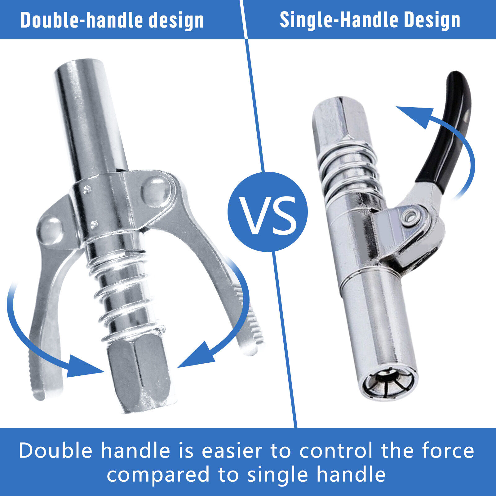 Grease Gun Coupler High Pressure Quick Release Lock Nozzles W&Hose For 1&8in NPT photo 6