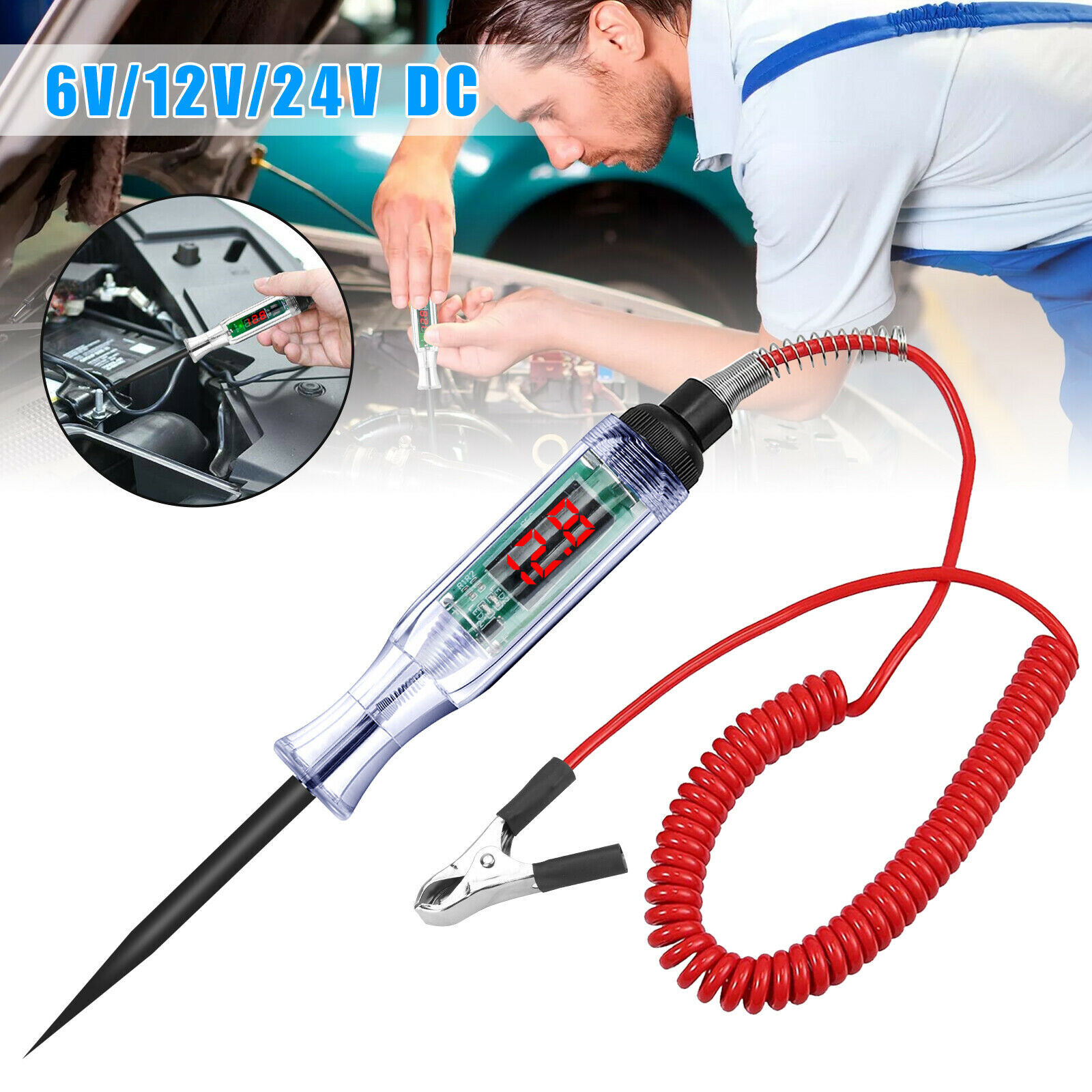 6V 12V 24V Auto Car Electrical Circuit Voltage Tester Led Light Test Probe Pen photo 8