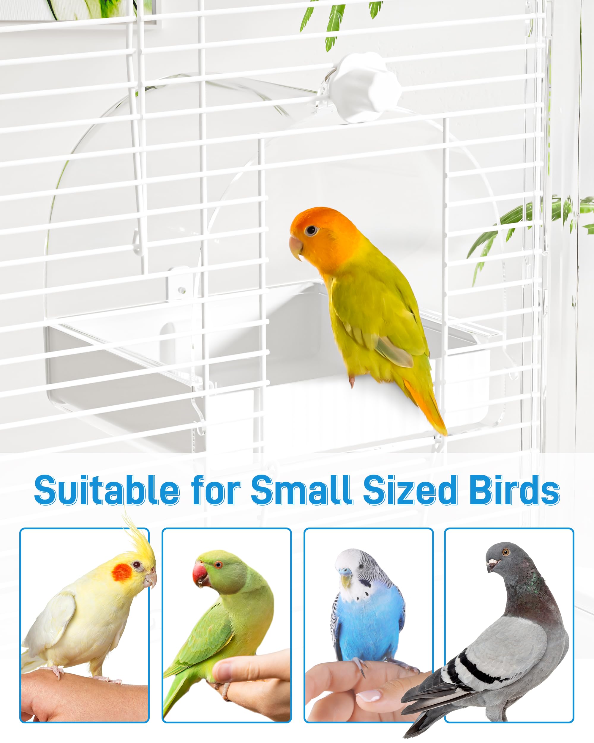 Hanging Bird Bath For Cage, 3 In 1 Multifunction Bird Bath&Bowl&House, Bird Cage Accessories Suitable For Small To Medium Birds, Like Lovebirds, Finches, Parakeets, Mannikin photo 6