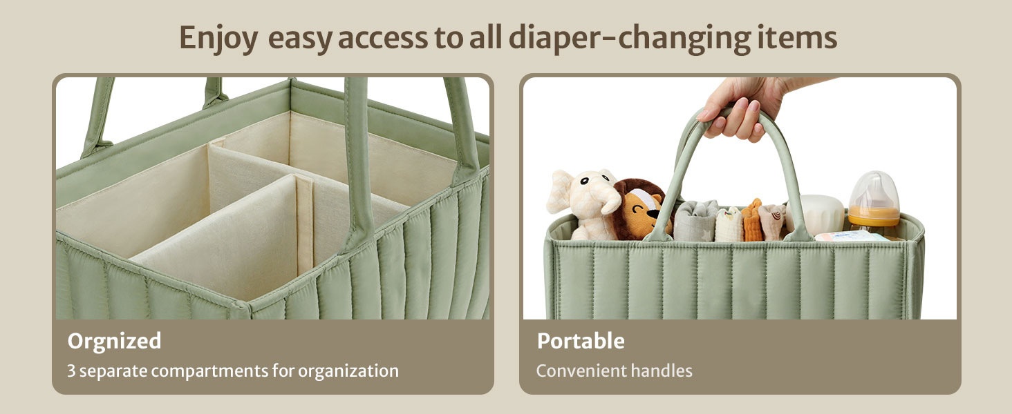 Handheld And Portable Mommy Bag, Large Capacity Professional Customized Mother And Baby Storage Bag, Storage Bag - Mouse Tail Grass Leaf photo 5