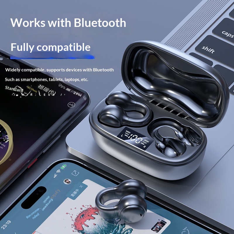 Cross Border Explosion M127 Long Range Hanging Earphone Private Model High Color Value Low Latency Wireless Bluetooth Headphones Wholesale photo 2
