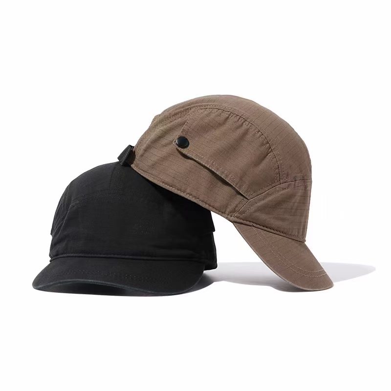 Korean Version Retro Functional Short-brimmed Baseball Cap, Stylish And Fashionable Outdoor Sports Baseball Cap, Distressed Washed Button Casual Hat photo 4