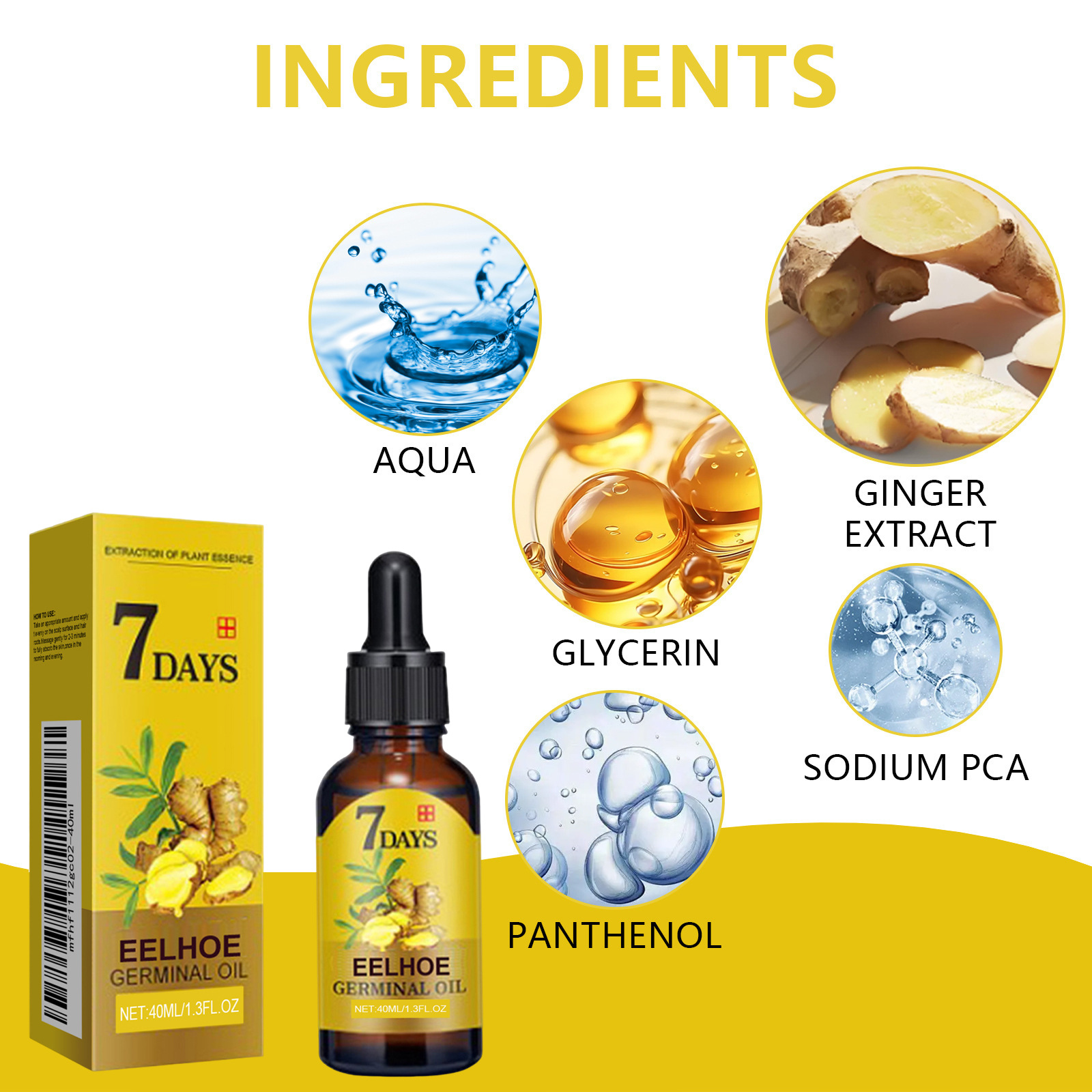 Ginger Hair Liquid 20ml 1box photo 2