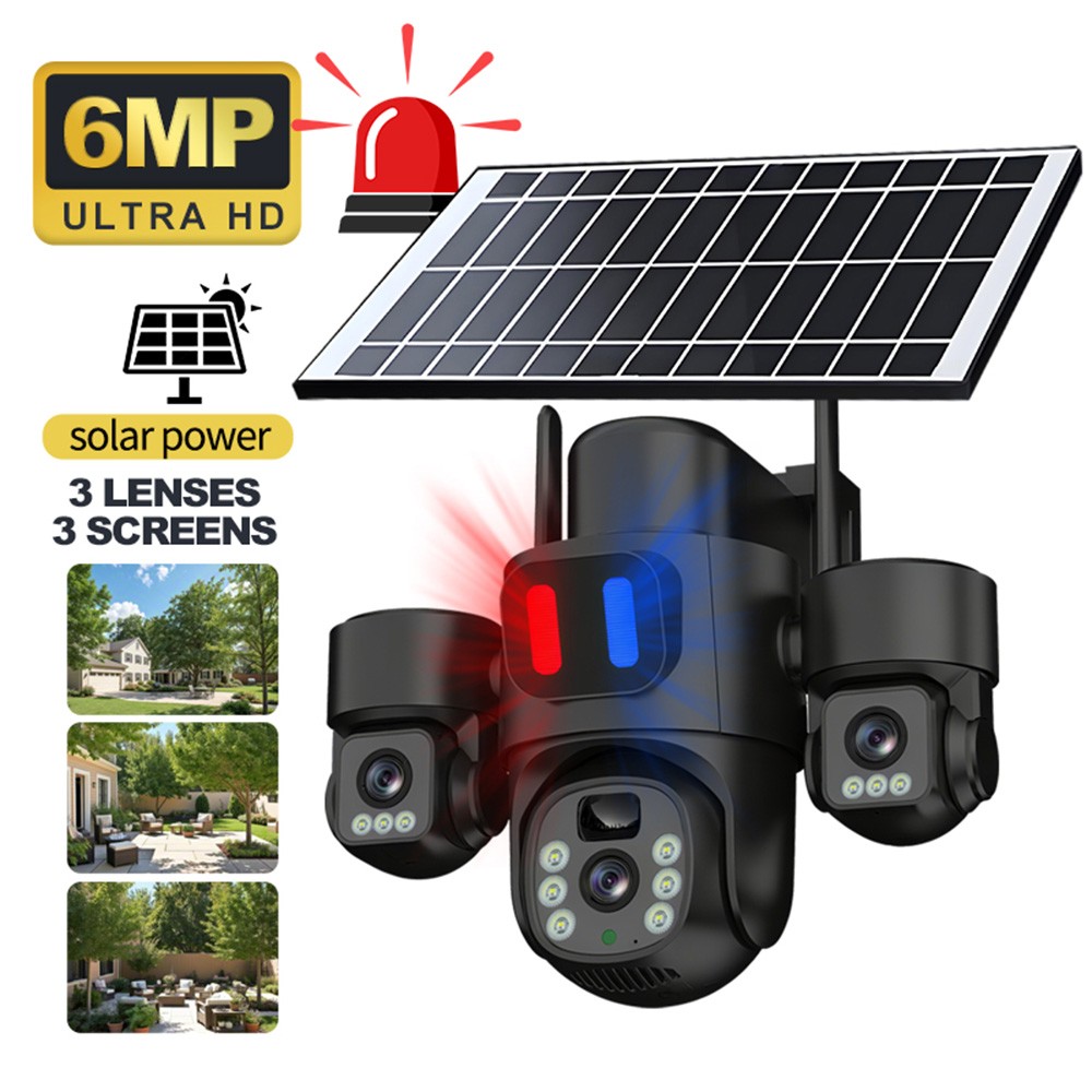 3-in-1 Wireless Solar Camera 360  Waterproof Durable Outdoor Energy Saving WIFI photo 6