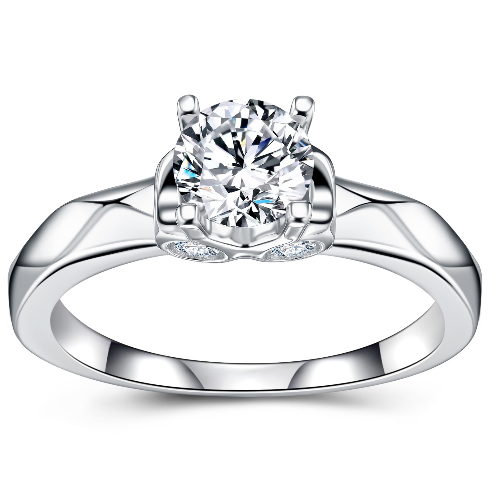 S925 Silver 3.1g 6mm D VVS1 Moissanite Solitaire Ring, GRA Certified US 5-8 photo 6