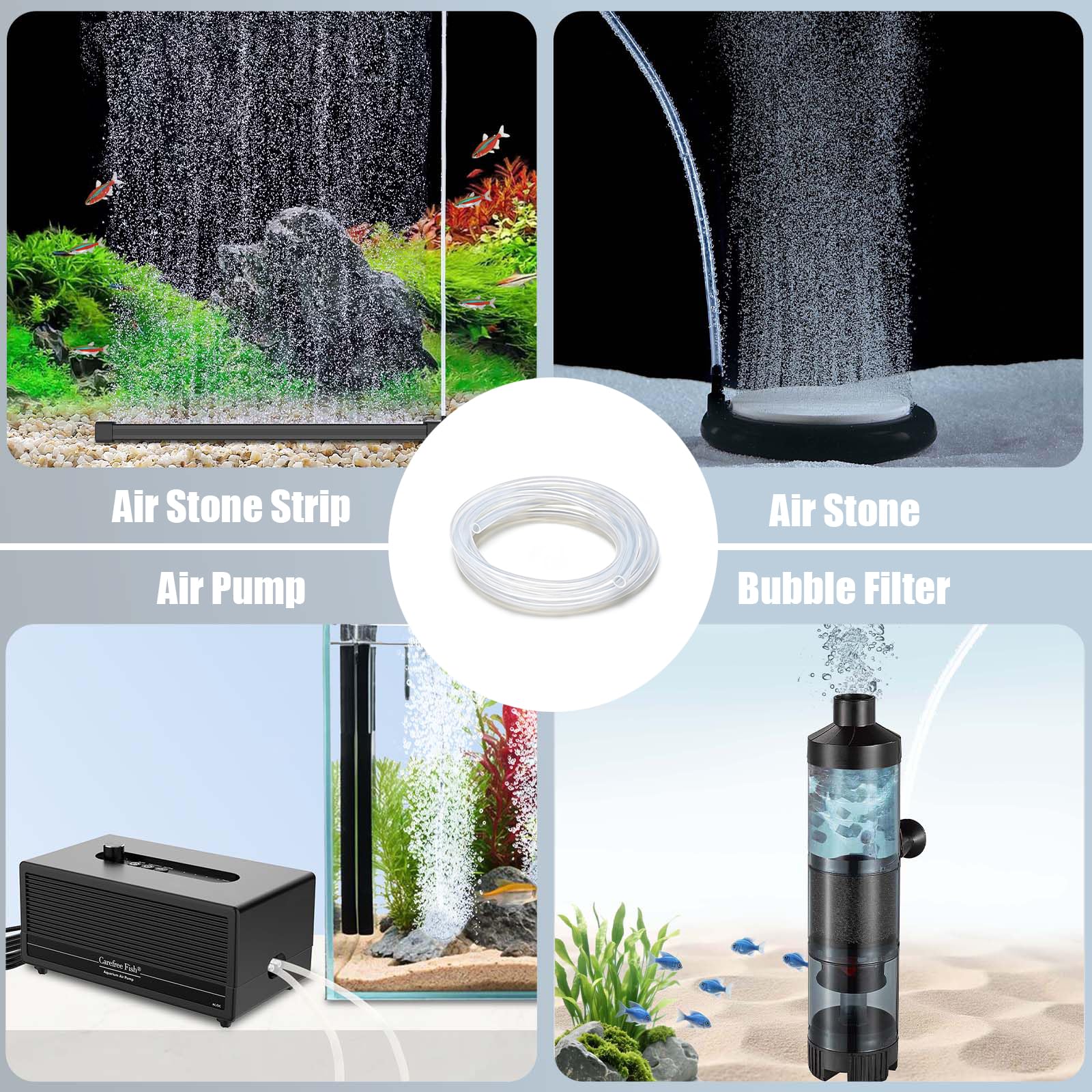 Aquarium Silicone Airline Tubing Odorless Anti-Fall-Off Air Hose 6.5Ft  ID For Fish Tank Air Pump Air Stone And Bubble Filter photo 4