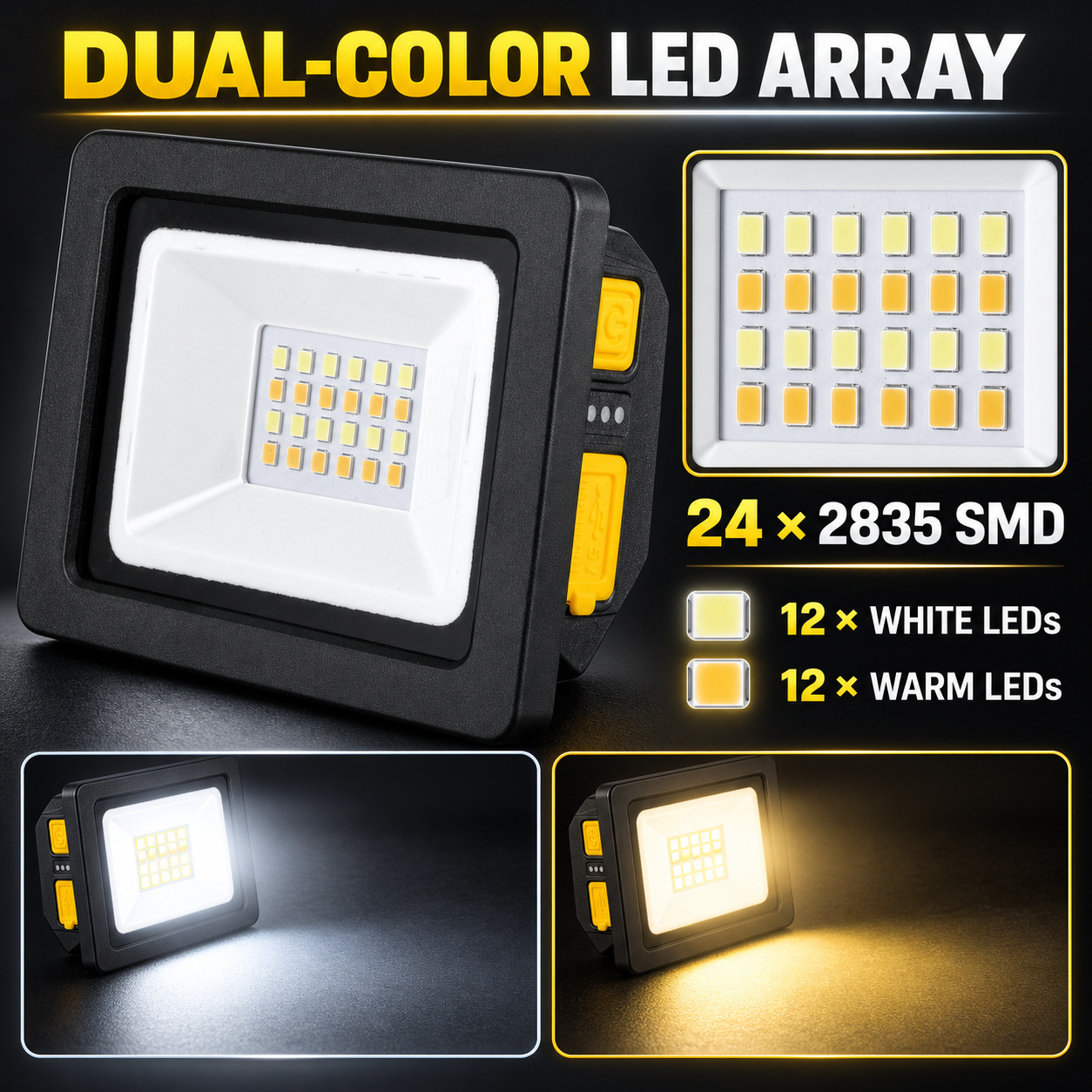 Rechargeable Magnetic Battery Display Type C LED Work Light Base Hanging W897 SMD 2835 Flood photo 5
