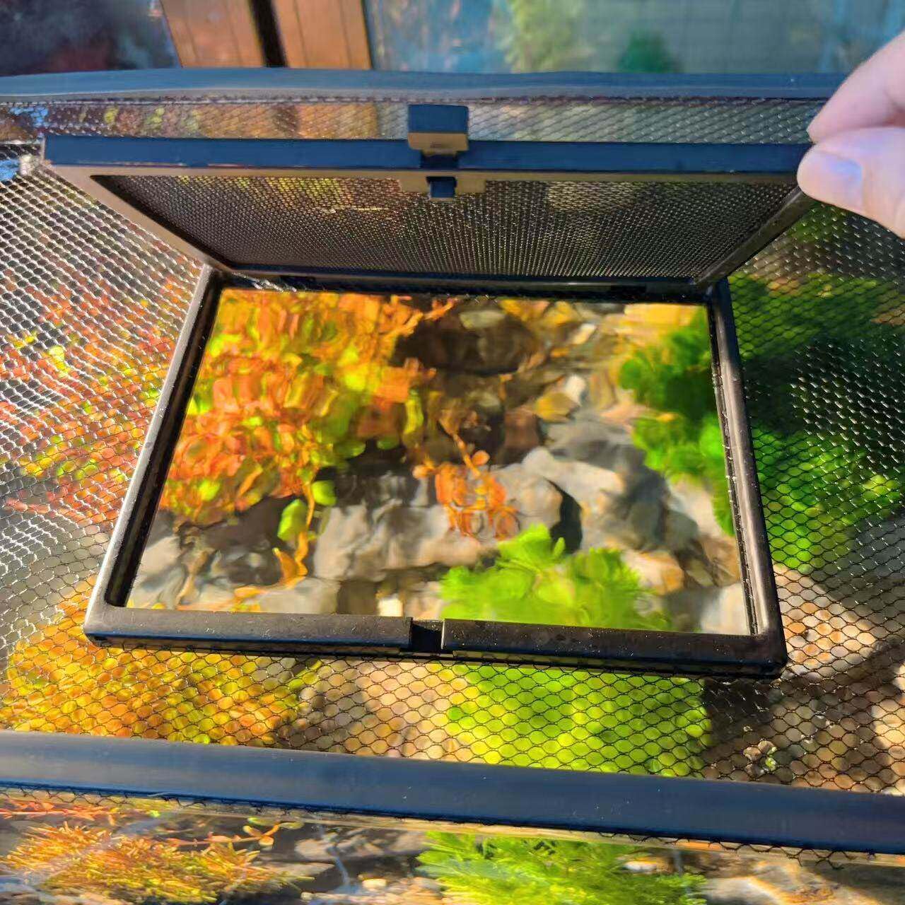 Magnetic Aquarium Lid Fish Tank Top Cover Hood Anti-Jumping Mesh Net For Fishs Tank Top Cover To Protect Fishes Jumping Out Of For Up To 40 Gallon Fish Tank photo 6