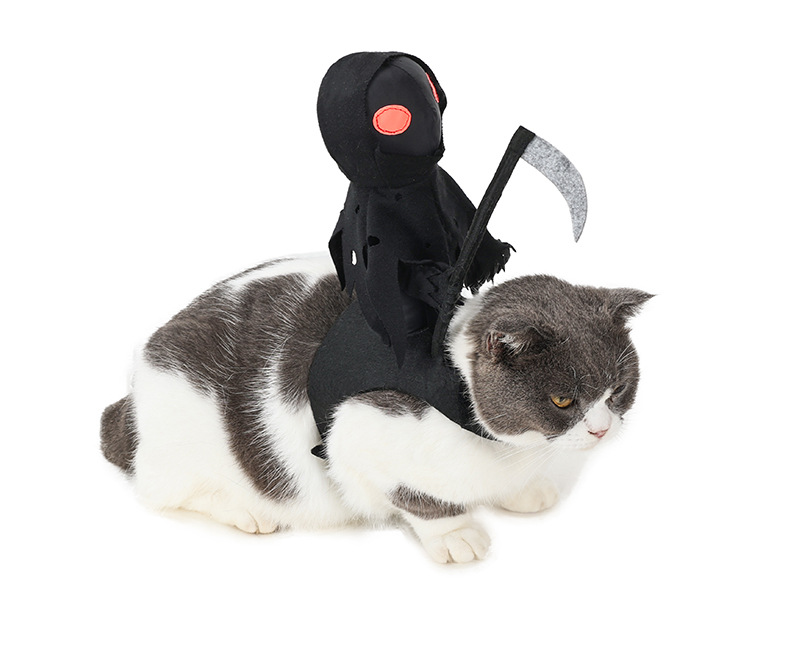 Dog Dark Harvest Knight Transformation Costume Pet Costume Halloween Funny Costume Cat Cute Riding Costume photo 7