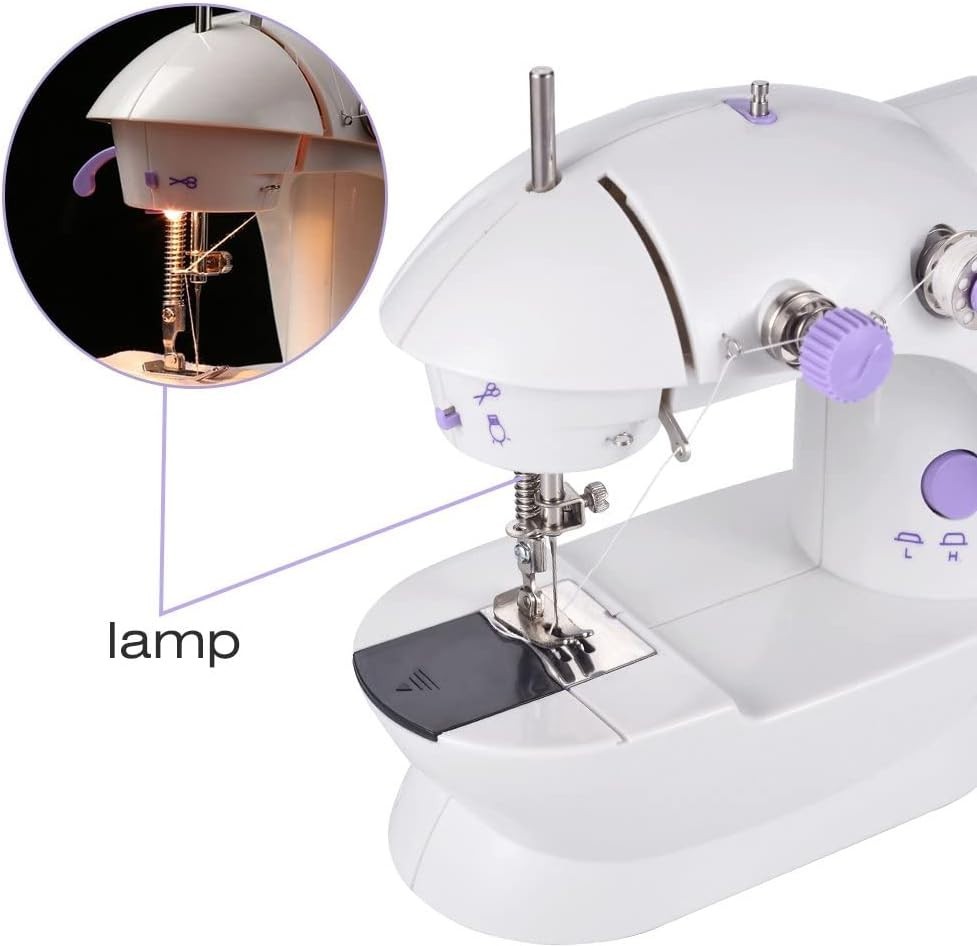 Electric Sewing Machine Portable Mini 12 Stitches Pedal Household For Beginner photo 6