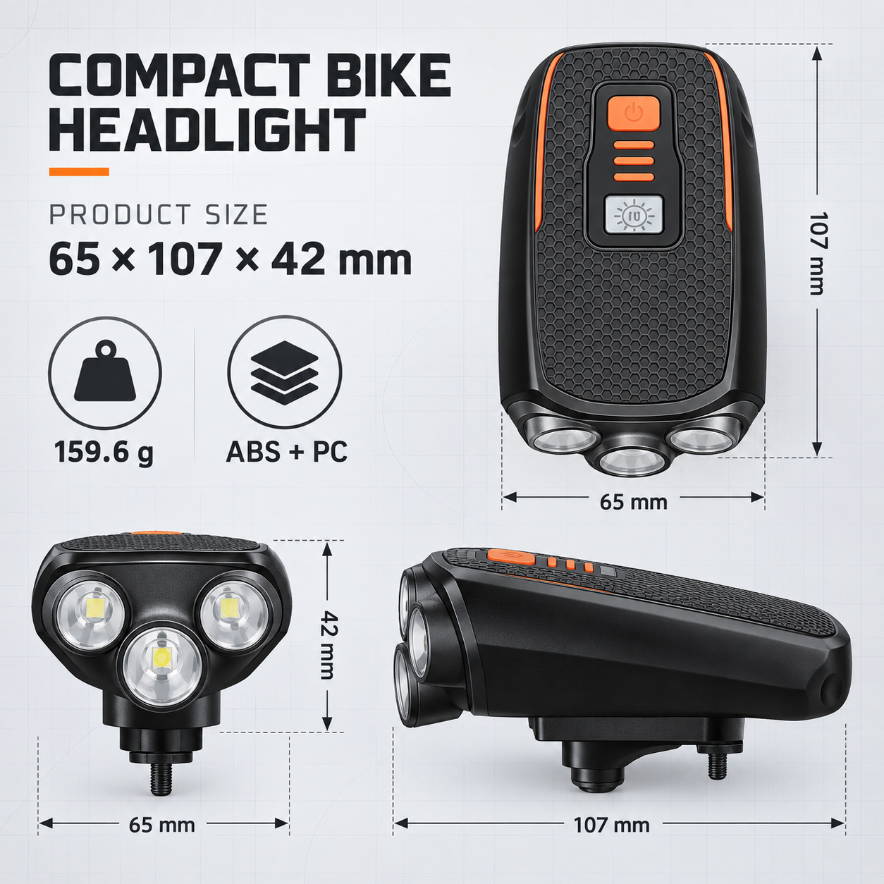Rechargeable Battery Display Type C LED Work Light 5W W654 Headlamp SOS Mode Head Torch photo 6