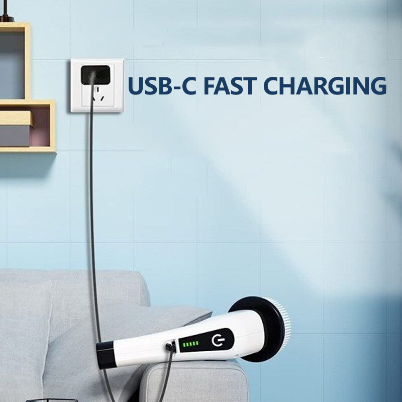 Cordless Electric Spin Scrubber Turbo Scrub Cleaning Brushs Chargeable Bathroom photo 8