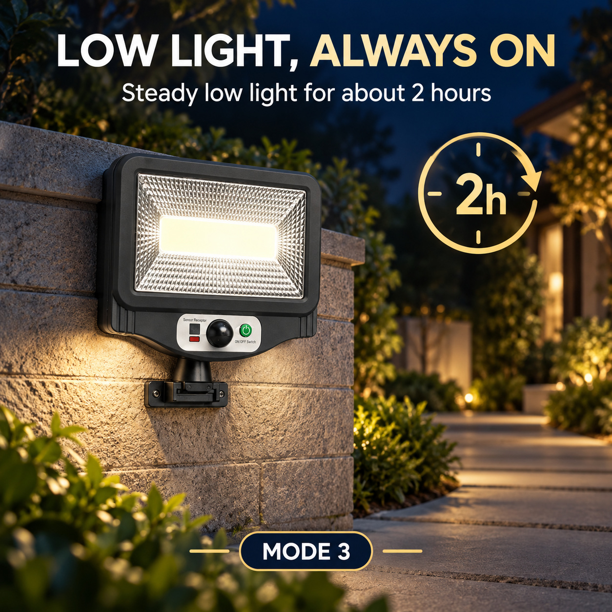 Solar Powered Rechargeable Motion Sensor COB LED Work Light 1500mAh For Auto W781 1 Remote photo 7