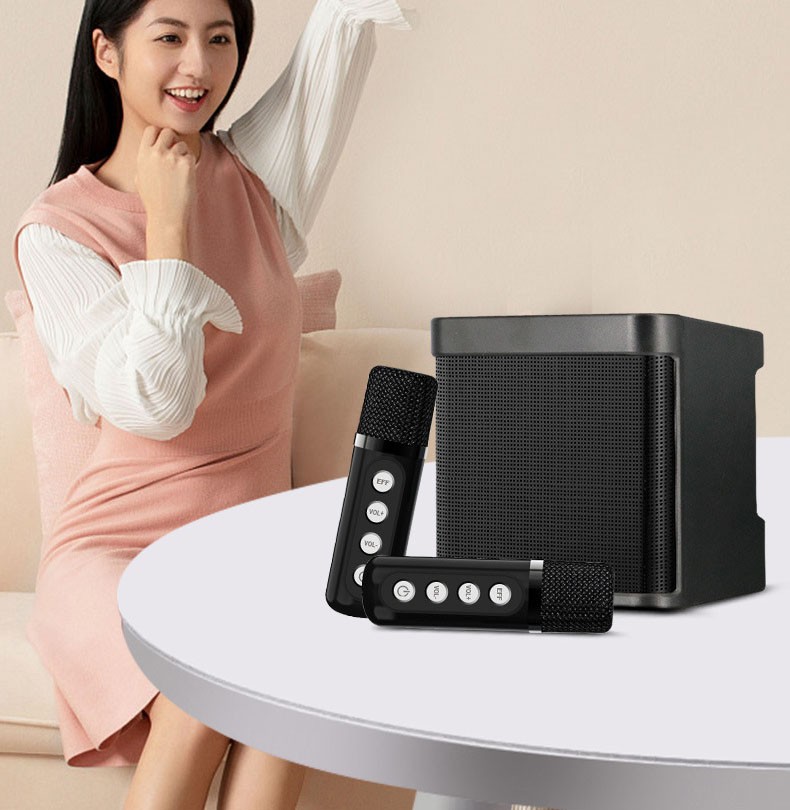 Karaoke Machine Portable Bluetooth Karaoke Speaker With 2 Wireless Microphones photo 5