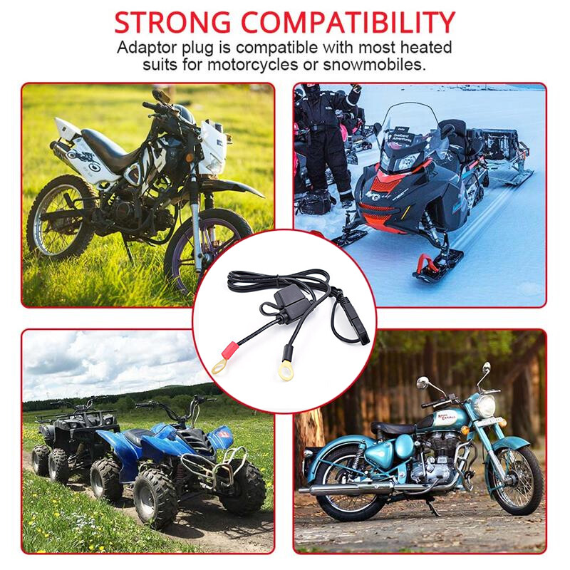 Motorcycle Bike Fused Battery Charger Lead  SAE Connector For Battery Charger C photo 7