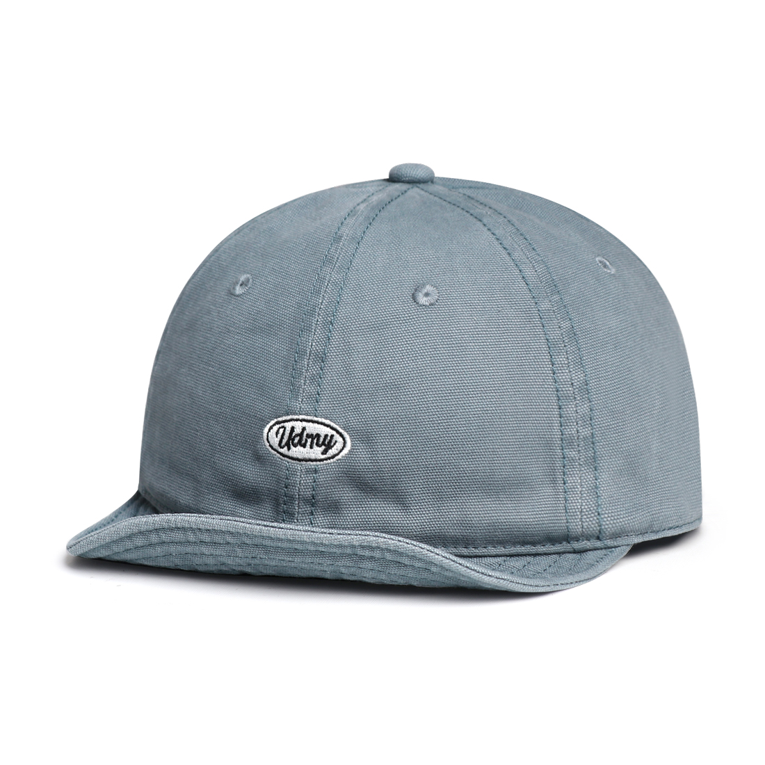 Japanese-style Minimalist Washed And Distressed Soft Brimmed Baseball Cap With Vintage Round Logo And Short Brim For Casual Sun Protection photo 5