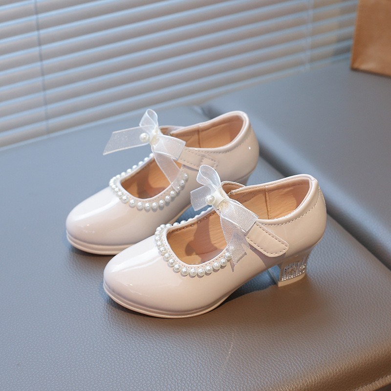 2026 Summer New Girls Block Heel Princess Shoes, Stylish Kids Loafers, Versatile Leather Dress Shoes For Little Girls photo 5