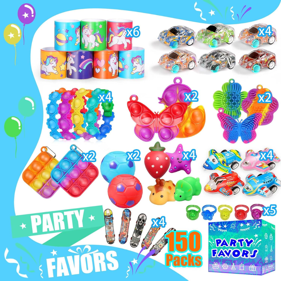 Party Favors For Kids , 150 Pack Fidget Toys Bulk, Treasure Box Toys For Classroom, Stocking Stuffers Goodie Bags, Classroom Prizes, Birthday Holiday For Boys Girls photo 3