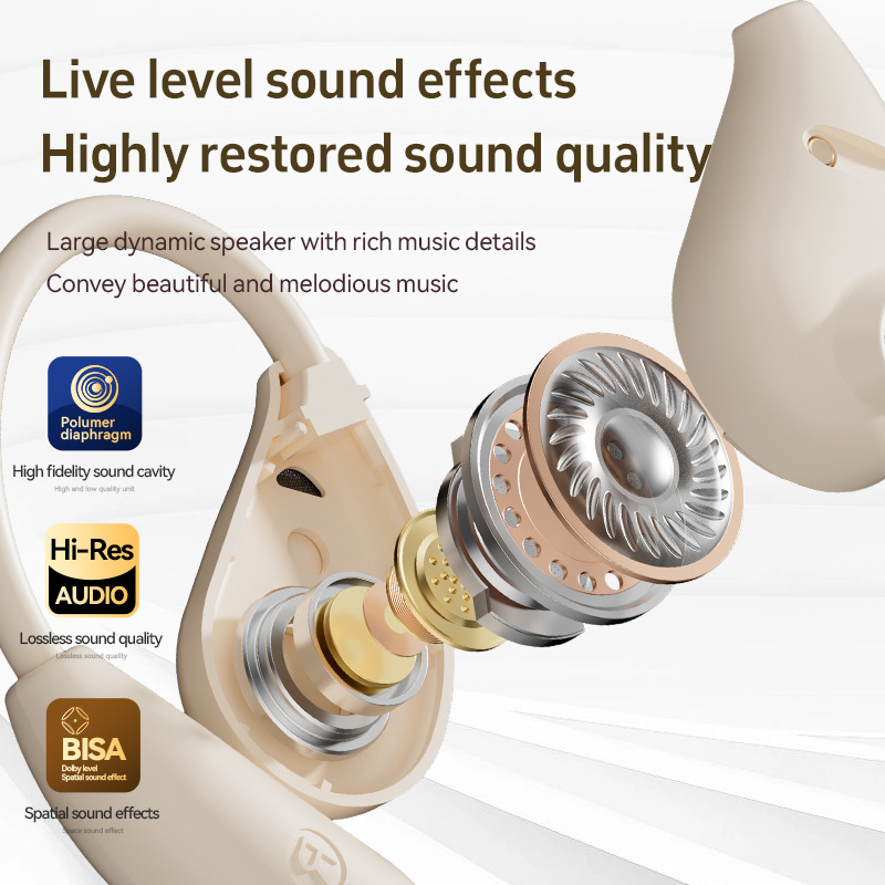Cross Border Explosion M127 Long Range Hanging Earphone Private Model High Color Value Low Latency Wireless Bluetooth Headphones Wholesale photo 7