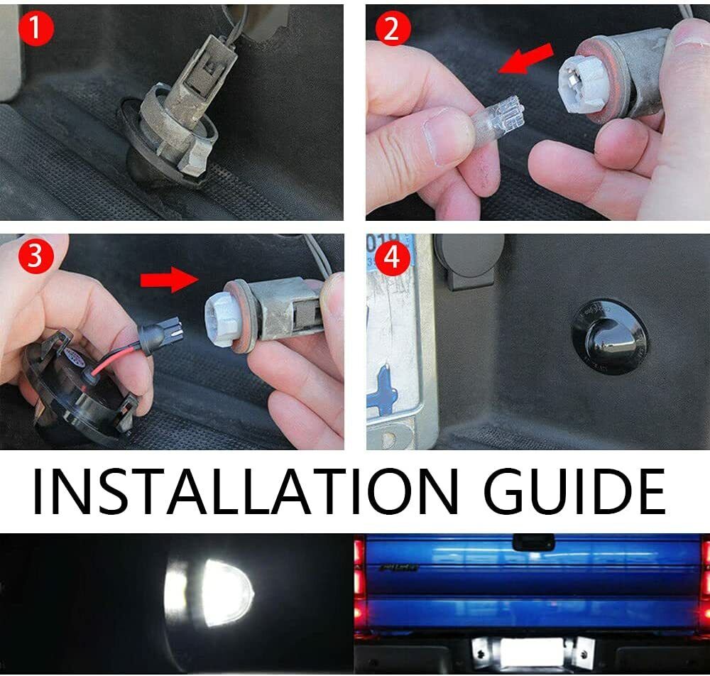 2x LED License Plate Light Tag Lamp Assembly Replacement For Ford F150 F250 F350 photo 6