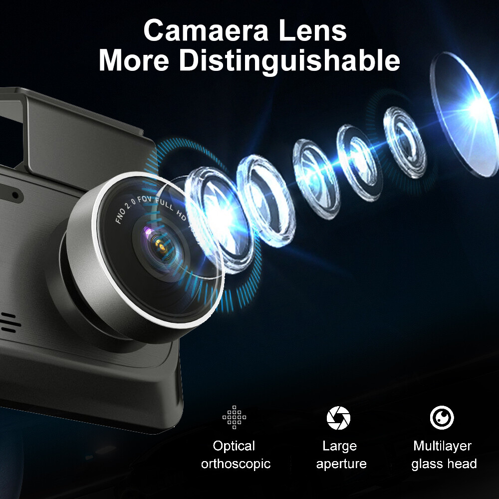 1080P Car Dash Camera Dual Front Rear Video DVR Recorder Night Vision G Sensor photo 8