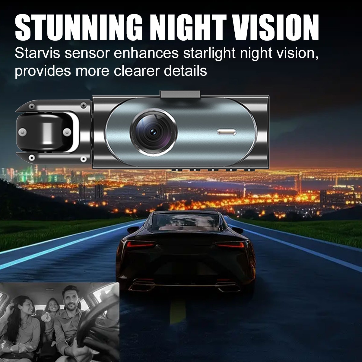1080P Dual Lens Car DVR Dash Cam Video Recorder G-Sensor Front And Inside Camera photo 4