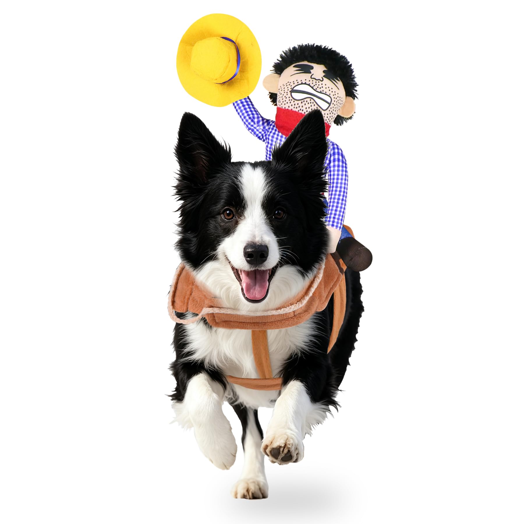 Dog Halloween Costumes, Funny Dog Cowboy Rider Costume, Adjustable Pet Halloween Cosplay Costume For S M L XL  Dogs photo 8
