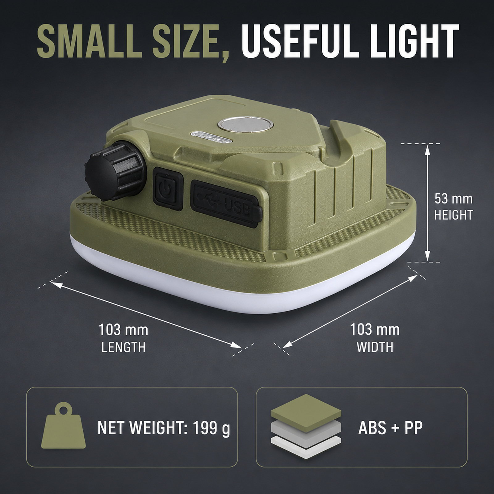 D83 1 Camping Lantern 3000mAh Magnetic Mount Hanging Hook Stepless Dimming Type C For Outdoor photo 4