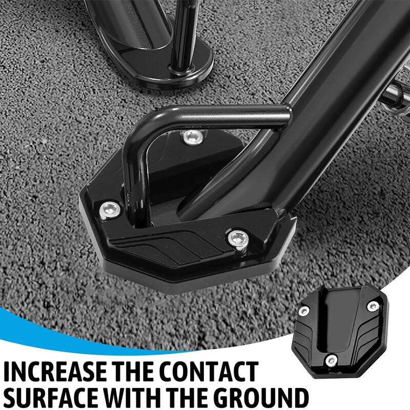 Motorcycle Scooter CNC Side Stand Enlarge Foot Plate Kickstand Extension Pad 1PC photo 3