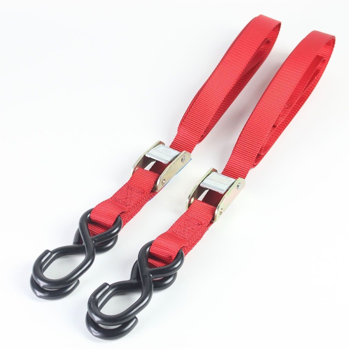 4X Motorcycle Tie Down Straps Auto Lock Transport Bike Van Trailer 1.8M X 25mm photo 2