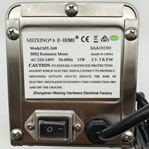 Electric BBQ Rotisserie Spit Motor Stainless Steel 80kgs Replacement 220V-240V photo 2