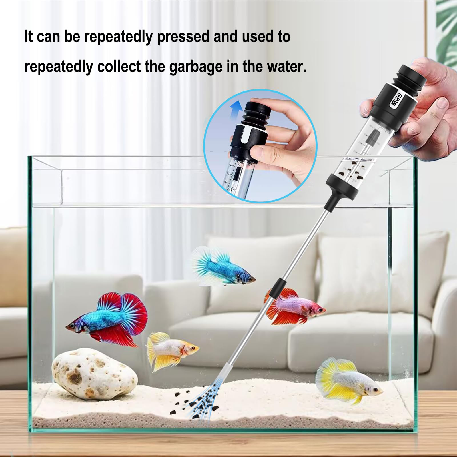 Carefree Fish Aquarium Siphon Upgraded Turkey Baster Fish Poops Collector Feeding Tube For Fish And Coral photo 6