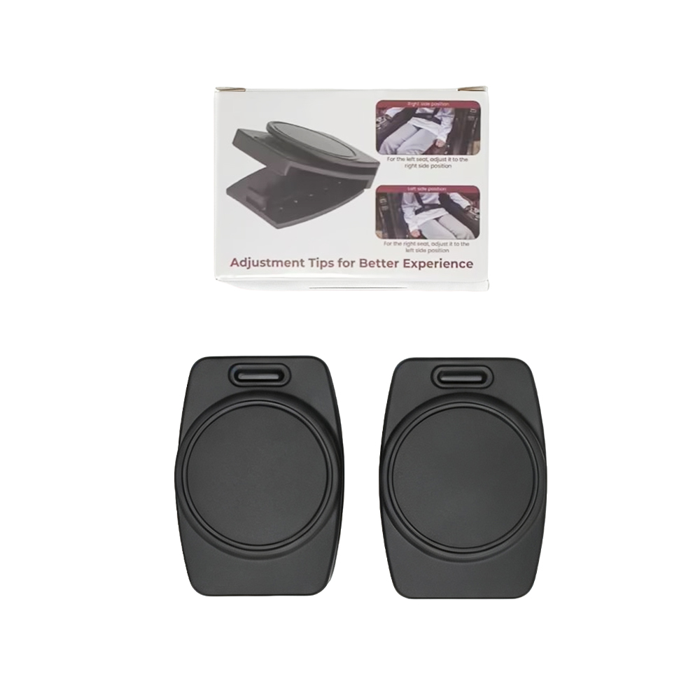 Car Seat Belt Adjuster Clamp Shoulder Neck Locking Clip Protector Durable Portable Comfortable Driving Black 2Pcs Pack photo 7