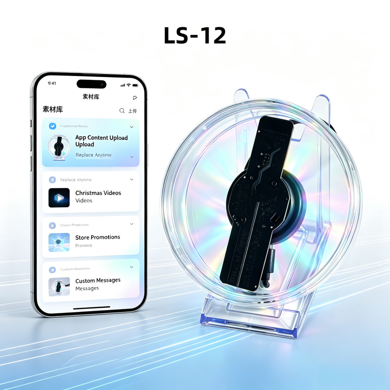 Wiilala Disesktop 3D Holographic Fan, 4.72 Inch 3D Holographic Fan With WiFi Projector, Built-in Video - HD  LED Holographic Display Screen, Suitable For Shops, Gifts  Built Built-in Speaker Bluetooth photo 7