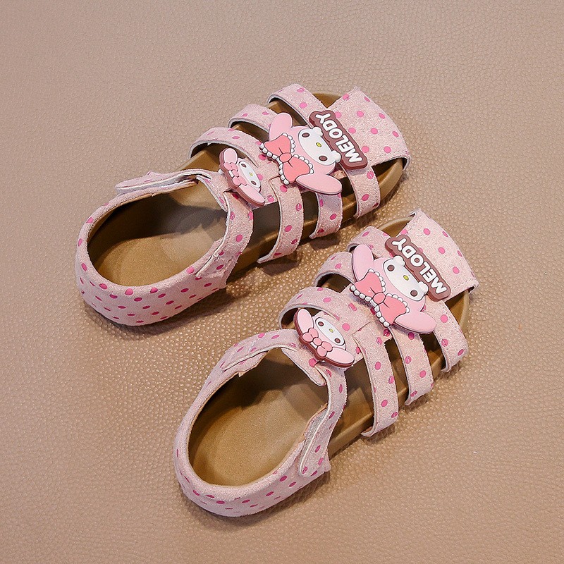 2026 Summer Baby Girls Closed-Toe Roman Sandals, Cute Bow Princess Kids Sandals photo 1