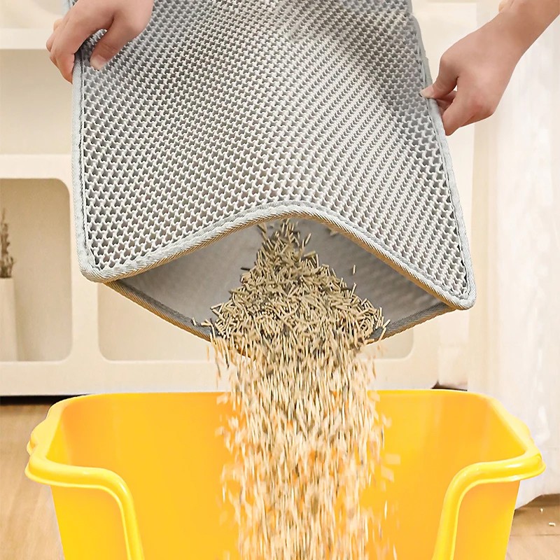 Large Double Layer Cat Litter Mat Non-Slip Pad For Cats Litter Box, Paw Clean UK photo 7