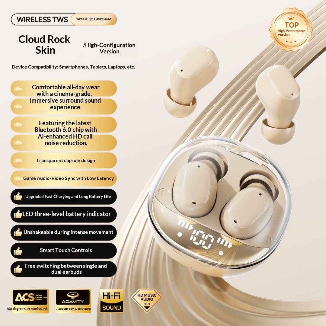 Cross Border Explosion M127 Long Range Hanging Earphone Private Model High Color Value Low Latency Wireless Bluetooth Headphones Wholesale photo 3