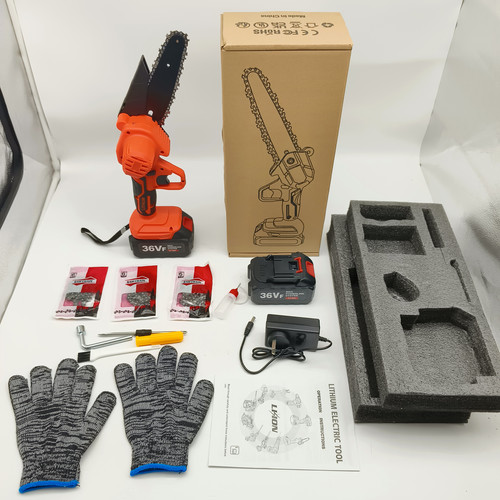 4500W 6in Mini Cordless Electric Chainsaw 2X Battery Wood Cutter Rechargeable photo 5