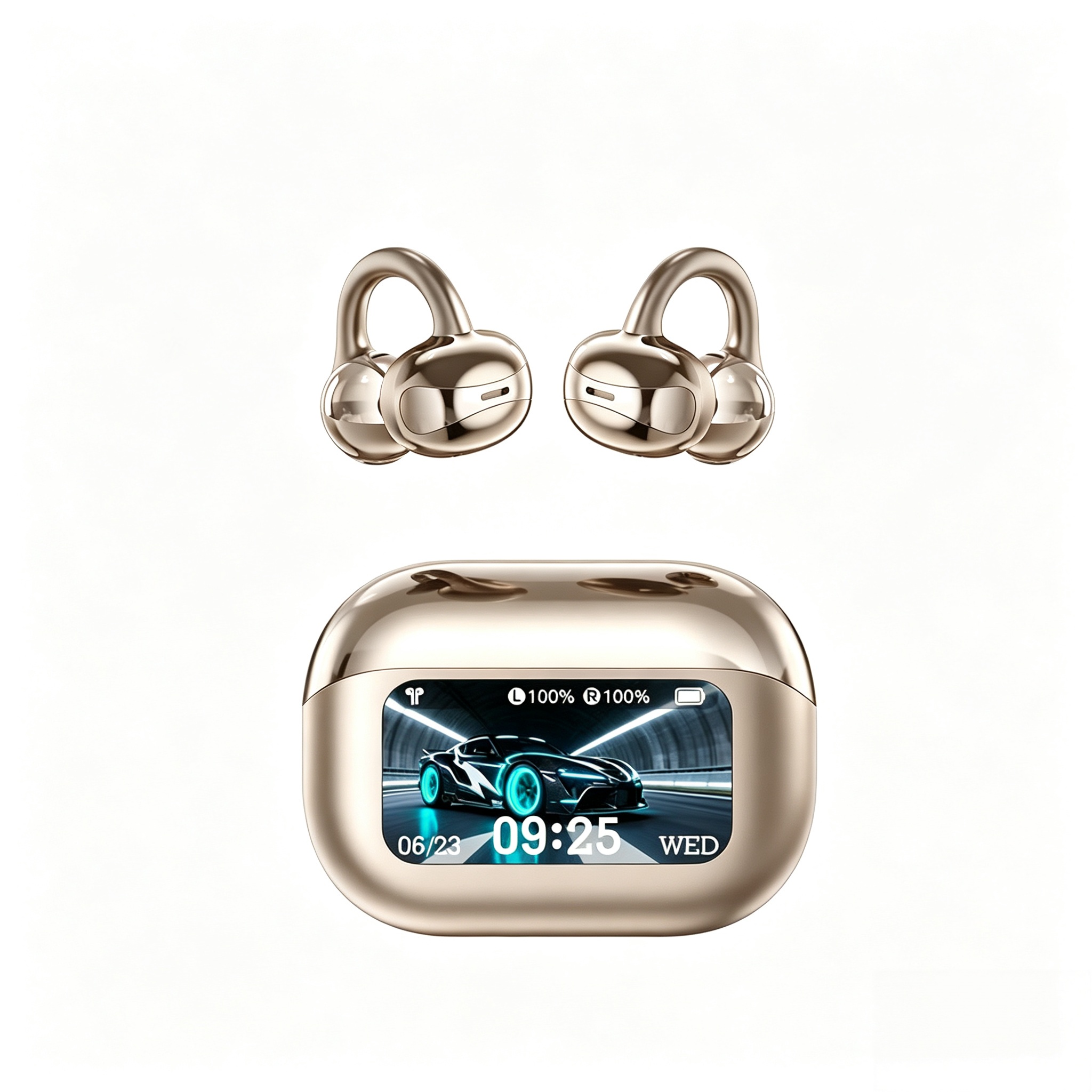 KP-112 Best-selling Wireless Bluetooth Ear-Clip Headphones AI Translation Music Gaming Low Latency In Stock photo 4