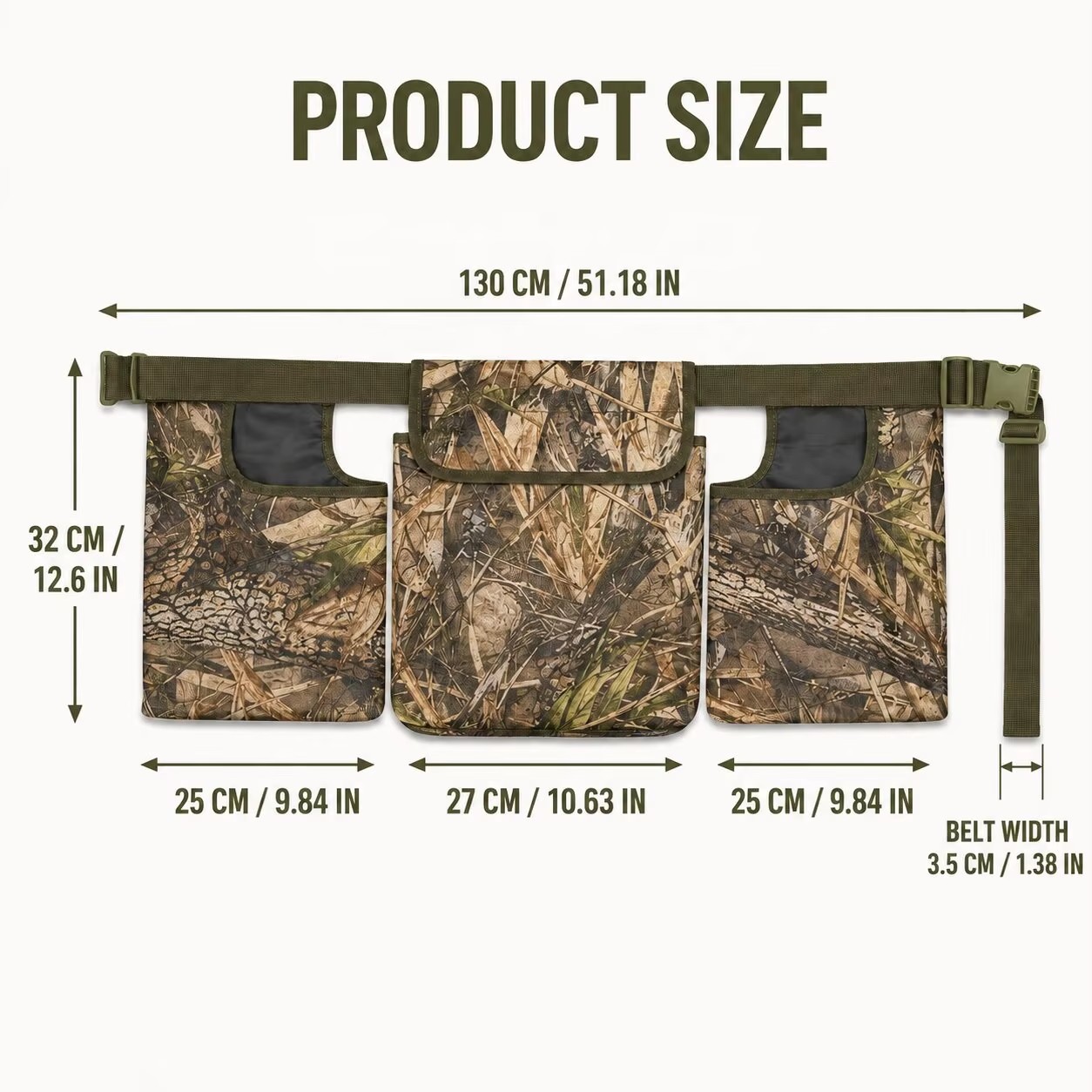 LINK Camo Dove Durable Waterproof Hunting Belt With Game Pouch Adjustable For Bird Hunting & Field Shooting Outdoors photo 2