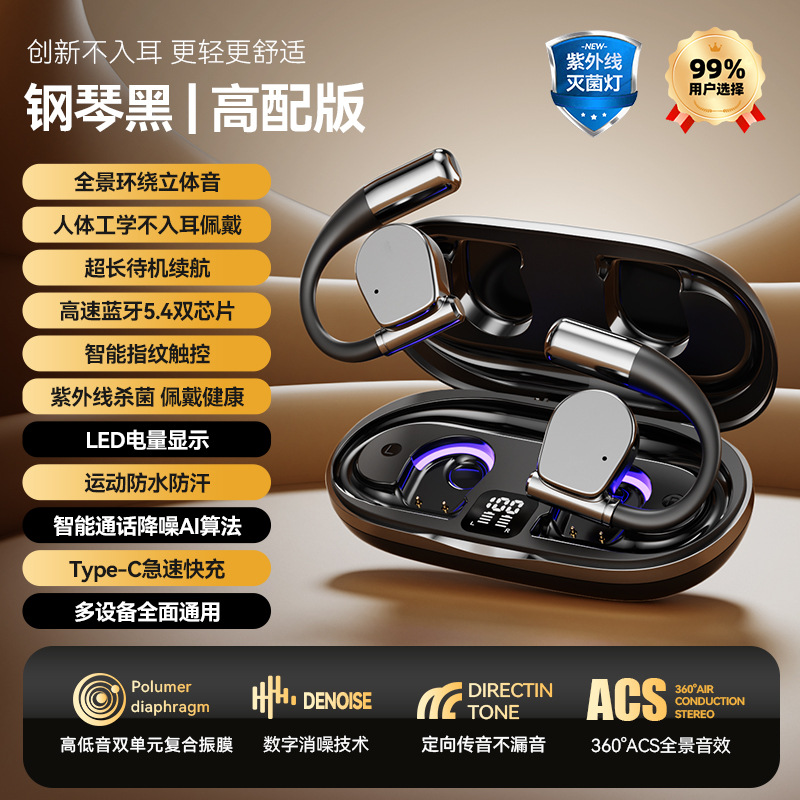 Cross Border Explosion M127 Long Range Hanging Earphone Private Model High Color Value Low Latency Wireless Bluetooth Headphones Wholesale photo 2
