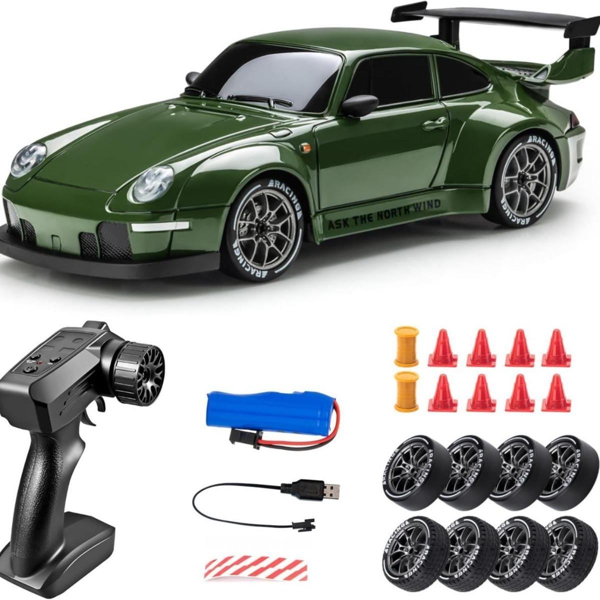 Scale 2.4GHz 4WD Remote Control RC Drift Car  High Speed LED Lights Drift Tires Kids  Toy For Indoor  & Outdoor Play Easter Gift RC Cars photo 8
