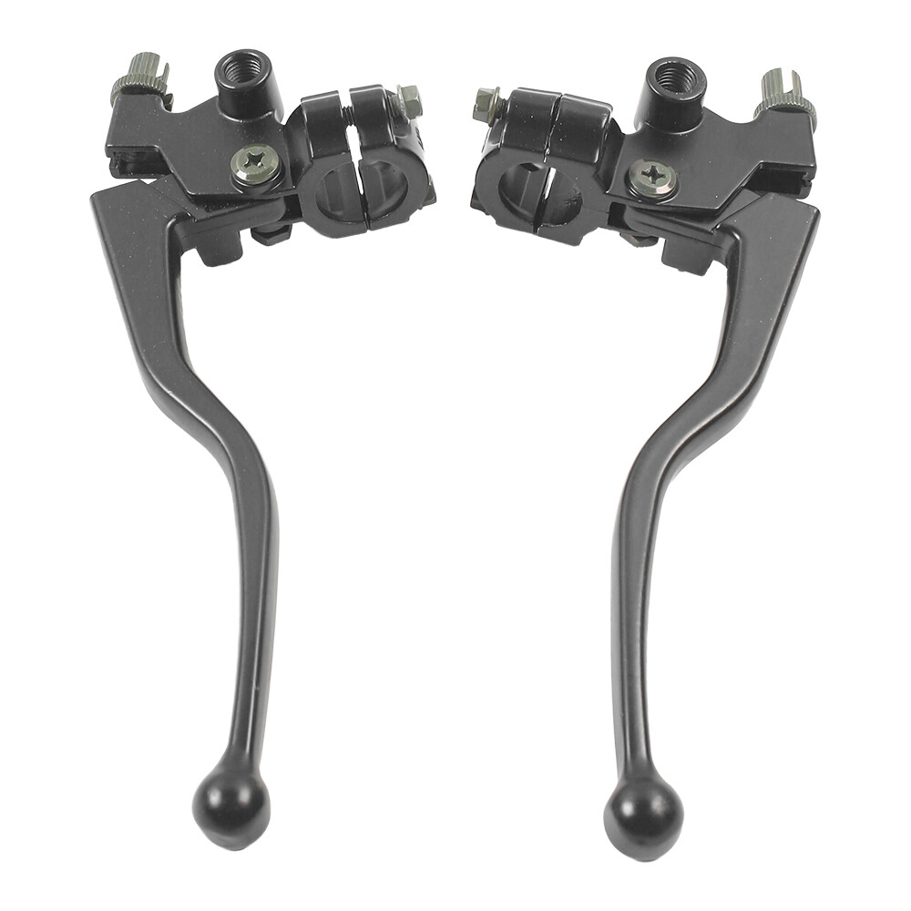 For H Onda CG125 Motorcycle Brake & Clutch Lever Assembly Universal Long Black photo 2