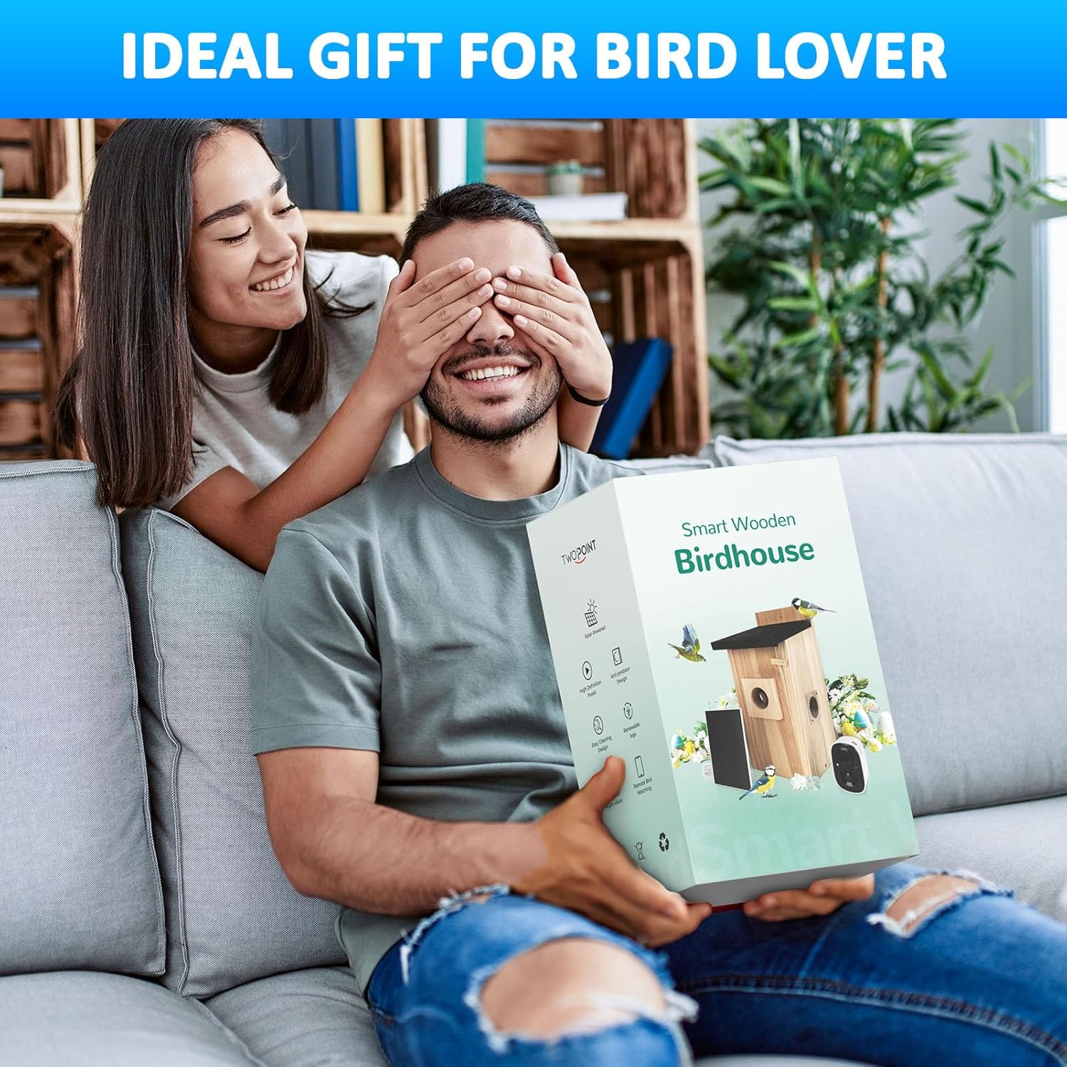 Smart Bird Houses For Outside Solar Powered,4MP Birdhouse Camera For Outdoors, Watch Bird Nesting & Hatching In Real Time, AI Identify Bird Behavior & Create, DIY Ideal Gift photo 5