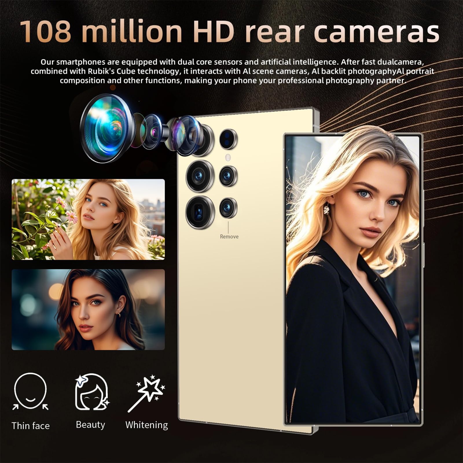 C25 Ultra Unlocked Phone With NFC, 12-512GBSmartphone,8000mAh,6.9in  HD Screen,Android 15 Cell Phone,5G -Built In Pen-Dual SIM-Fingerprint Unlock-Face ID photo 4