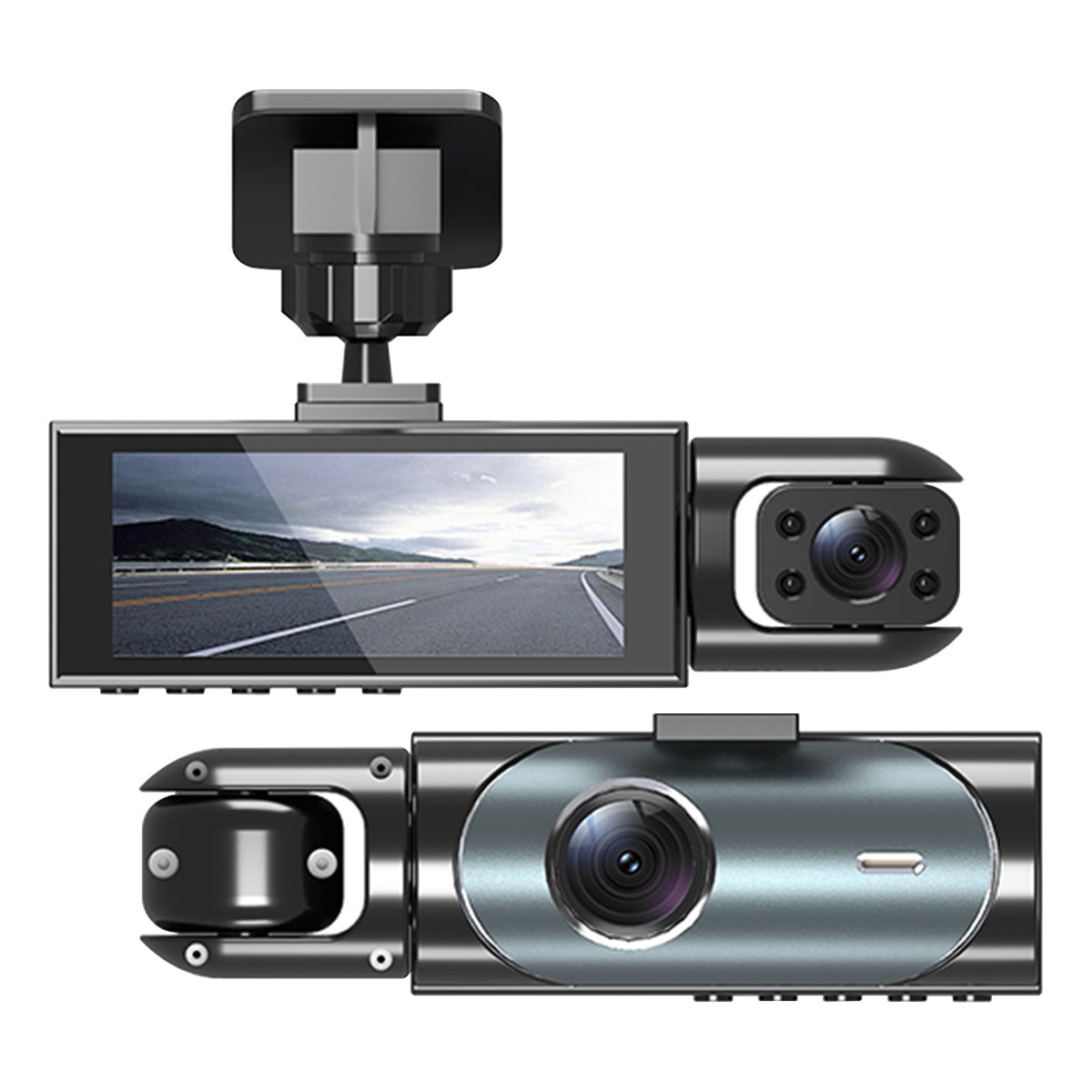 1080P Dual Lens Car DVR Dash Cam Video Recorder G-Sensor Front And Inside Camera photo 1