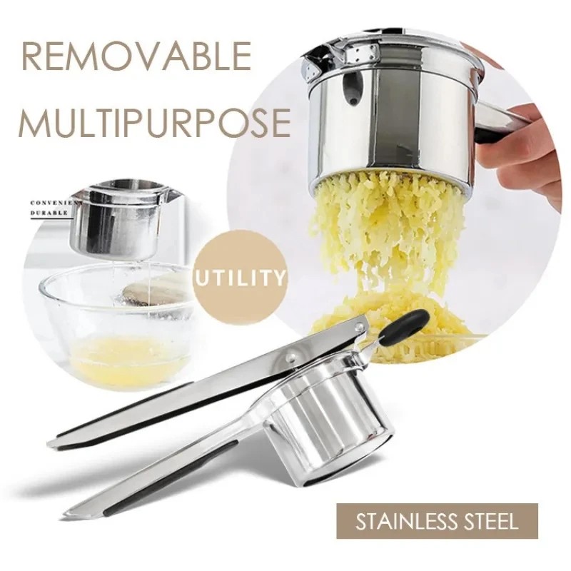 Heavy Duty Steel Potato Ricer Puree Masher Juicer Vegetable Fruit Press Maker photo 3