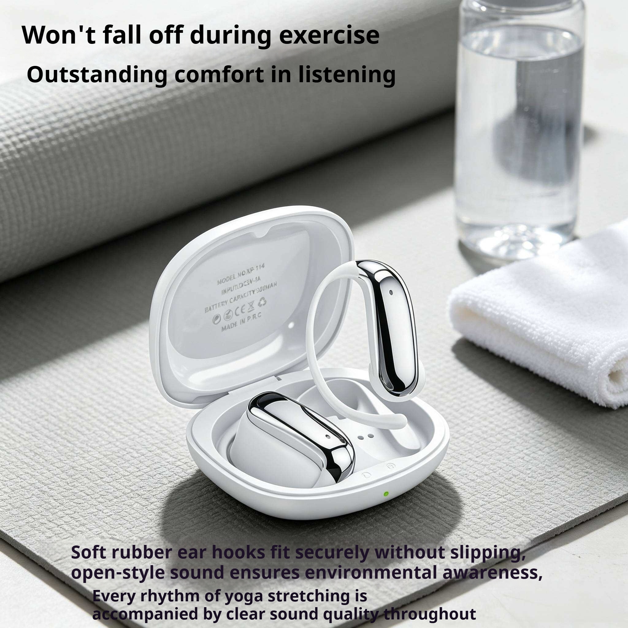 KP-114 Best-selling Wireless Bluetooth Ear-hook Headphones High-Quality Audio, Low Latency For Music Gaming Factory Stock Available photo 3